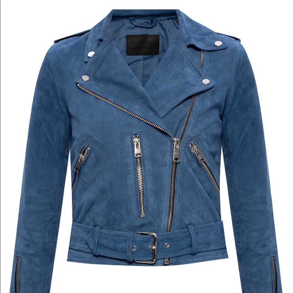 New Suede All Saints Biker Jacket
